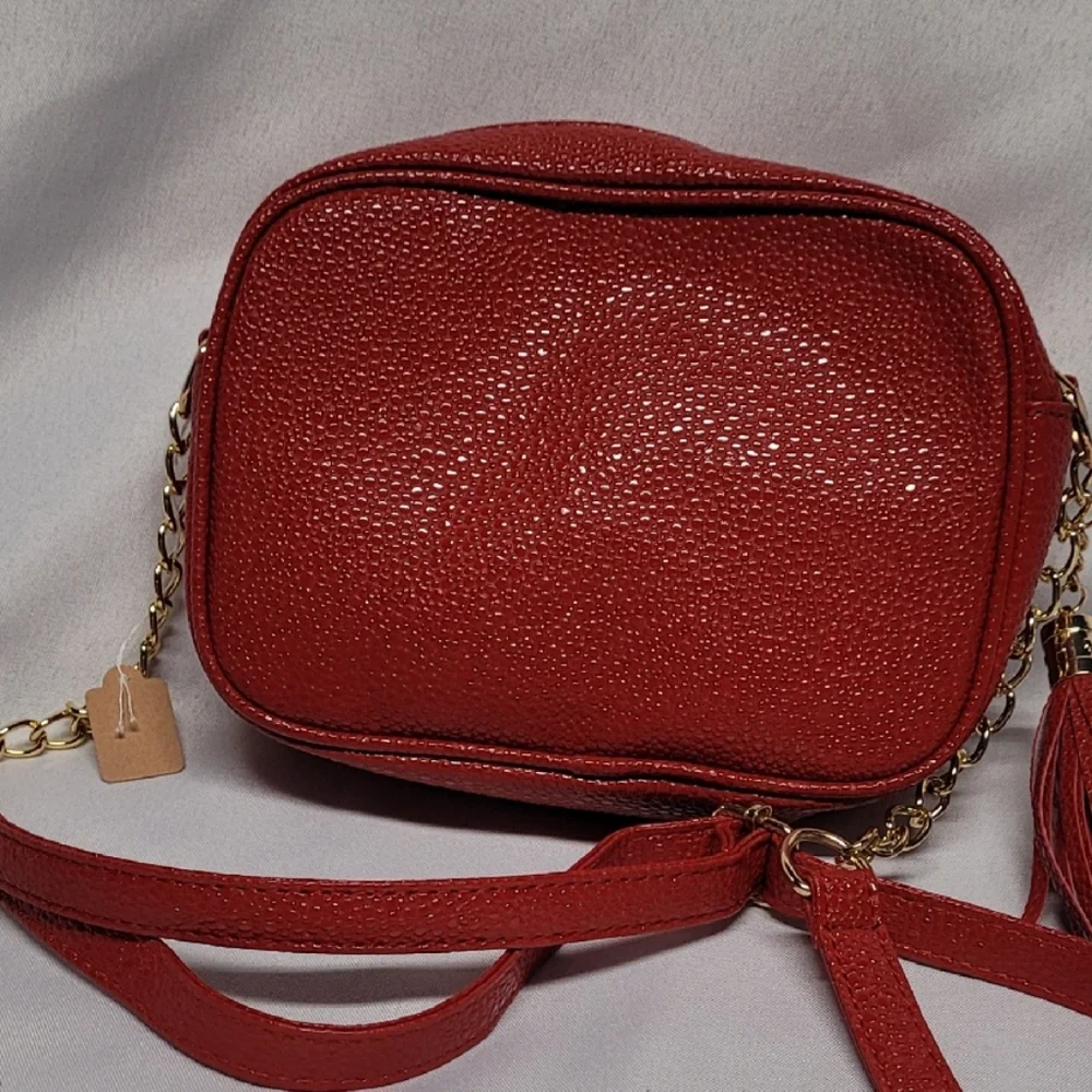 Chic Red Studded Crossbody Bag - Picture 2 of 2